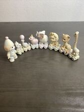 Enesco Precious Moments Birthday Train Series - 8 Piece Set from 1985-1987 Clown picture