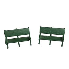 Department Dept 56 Snow Village Accessory Cast Iron Green Park Benches Towns Sq picture