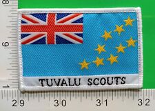 Scouts Tuvalu (extremely vulnerable to sea level rise) National FLAG Badge Patch picture