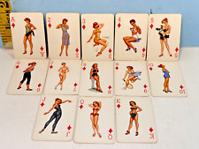 1957 Maple Leaf Gum Miniature Pinup Playing Cards Full Run of Diamonds picture