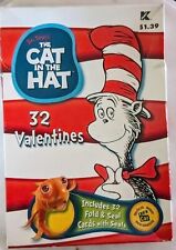 Vintage 2003 Y2K Dr. Seuss Cat In The Hat Movie 32 Valentines Day Cards NIP 32 picture