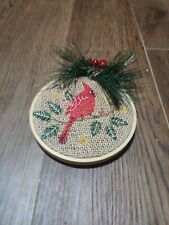  Cross Stitch Christmas Ornament Cardinal Bird picture