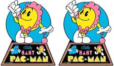 Baby Pac-Man Arcade Side Art 2pc Pac Graphics Arcade Restoration High Quality picture