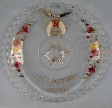 Shriners International Plate Souvenir May 1906 Clear Glass Los Angeles Syria (O) picture