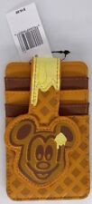 Disney Parks Mickey Mouse Waffle RFID Blocking Clutch Slim Wallet - NEW picture