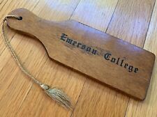 vtg 1965 Emerson College Prom WOOD PADDLE wooden fraternity halloween costume picture