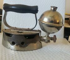 Vintage Antique Comfort Iron Self Heating Steampunk Gas Fuel Heated Sad Iron picture