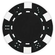 100 Da Vinci 11.5 gram Dice Striped Poker Chips, Black picture