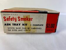 Vintage Tandy Leather SAFETY SMOKER No. 806 - Leather Wood BAKELITE Ashtray Kit picture