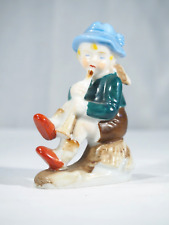 Occupied Japan Boy playing flute porcelain figurine child picture