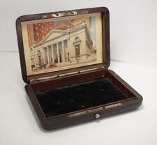 Antique Albany (New York) Savings Bank Small Wooden Case Box picture