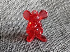 VINTAGE RED PLASTIC LUCITE FIGURINE MOUSE HONG KONG CHARM PENDANT picture