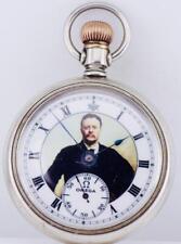 Antique Omega Masonic Pocket Watch-American President T.Roosevelt on Dial RARE picture