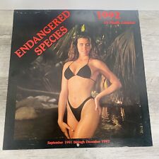Endangered Species Swimsuit Calendar VTG 1992 16 No Photos Unused picture