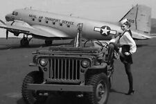 photo from the airport Nice woman WW2 Photo Glossy 4*6 in δ023 picture