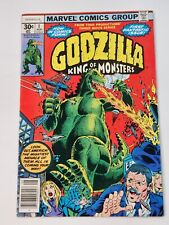 Godzilla 1 NEWSSTAND Marvel Comics 1st Ongoing Series in US Bronze Age 1977 picture