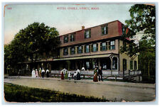 1929 Crowd Scene at Hotel Onset Onset Massachusetts MA Antique Postcard picture