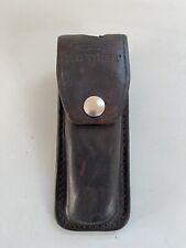 Vintage Old timer Pocket Knife Stitched Leather Case Sheath 6