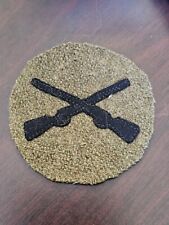 WWI USMC Marine PFC Crossed Rifles Hand Stiched Layered Wool Patch L@@K picture