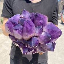 8.8lb Natural Amethyst Geode Quartz Crystal Cluster Cathedral Mineral healing picture
