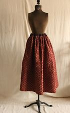 RARE Antique Turkey Red & Green Calico Quilted Petticoat picture