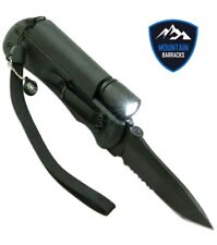 Tactical Survival Knife ￼With Built In Fire Starter, LED Flashlight &￼ Whistle picture