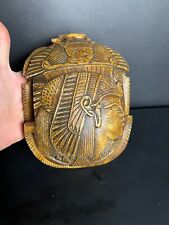 Amazing Giant Egyptian scarab with the face of Cleopatra & Egyptian decorations picture