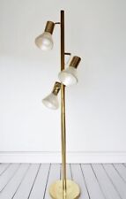 Rare MCM Mid Century Brass Three Light Pole Floor Lamp picture