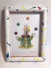 Vintage Paper Clown Juggling Circus Carnival 8x6 Art Framed M.McDaniels picture