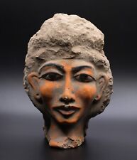 ANCIENT EGYPTIAN ANTIQUES EGYPT Akhenaten Mask Statue Carved Stone BC picture