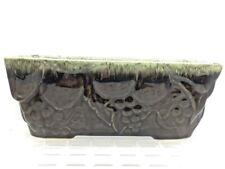 Vintage HULL USA Drip Glaze Pottery Planter F18 Rectangular with Grapes  picture