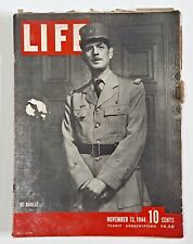 1944 NOVEMBER 13 LIFE MAGAZINE - GENERAL CHARLES DE GAULLE - L 417 picture