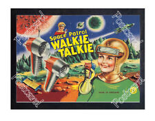Historic Space Patrol Walkie Talkie 1950 Tin Toy Advertising Postcard picture
