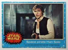 1977 Topps Star Wars Series I Blue Card #4 Space Pirate Han Solo Rookie picture