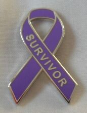 Domestic Violence Survivor Purple Awareness ribbon enamel pin badge. Refuge. picture