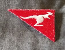LMH Patch Badge KANGAROO White on Red Triangle Military Insignia Unit 2-3/8