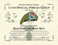 11th Special Forces Group (A) Personalized Art Print 8.5 x 11 (JUMP) picture