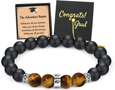 2024 Graduation Gifts for Him Tiger Eye Bead Bracelet Men Cool College Middle Hi picture
