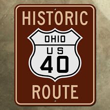 Ohio historic route US 40 highway National Road sign Columbus Dayton 16x20 picture