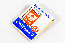 IGA DeLuxe Coffee 1950s Unused Matchbook Cover Advertising MINTY picture