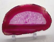 Pink Banded Crystal Agate Polished Slice 80 grams picture