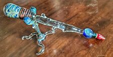 Crystal Wand Hand Blown Glass 2 piece set Middle Earth Staff Scepter 13