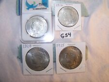 G54. Pease Silver Dollars- Copys.  1926--1927-in holder,  1928  - 1935. picture