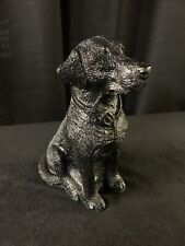 Black Lab Labrador Dog Figurine Heavy Weight Sturdy Resin 7 Inch. Felt Bottom picture
