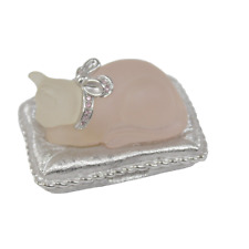 Estee Lauder Solid Perfume Compact Pleasures Frost Pink Cat Kitty ** Empty picture