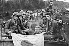 U.S. Marines with captured Japanese flags WW2 Photo Glossy 4*6 in G028 picture