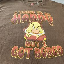Grumpy Dwarf I Tried to be Happy but I Got Bored Shirt Disney Parks Size Large picture