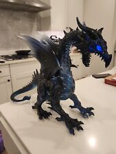 Pan Asian Creations Blue Fire Dragon Light Up Blue Eyes Heavy Plastic Fantasy picture