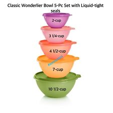 Tupperware NEW Classic Wonderlier Bowl 5-pc Set With Seals picture