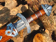 Hand Forged Damascus Steel Viking Sword Sharp / Battle Ready Medieval Sword picture